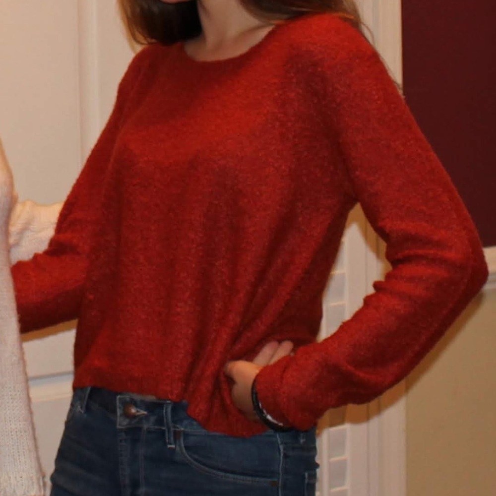 Nordstrom BP Orange Rust Long Sleeve Sweater